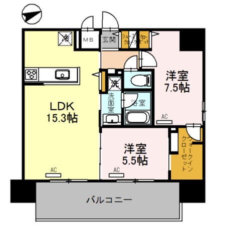 粉浜駅 徒歩1分 7階の物件間取画像